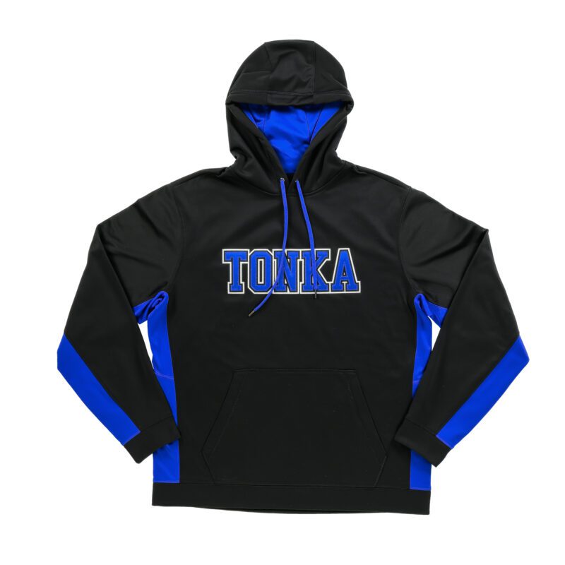 Mens Sewn-On Tonka Performance Hoodie - Black/Royal