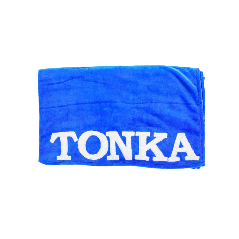 Minky Blanket 60” x 72” - Royal w/Tonka in White