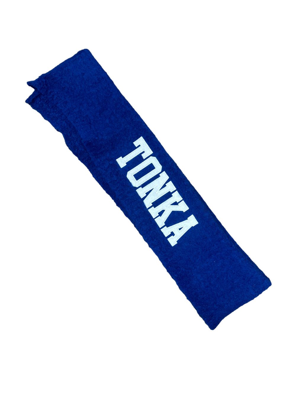 Blue Infinity Scarf With Felt TONKA letters