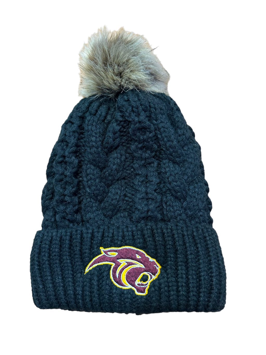 Cableknit Faux Fur - Black