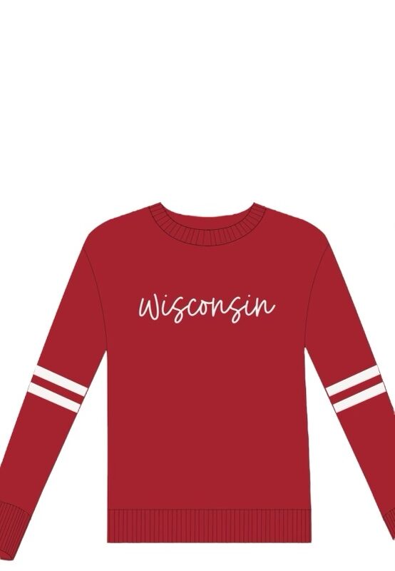 Wisconsin Red & White Sweater *PRE•ORDER